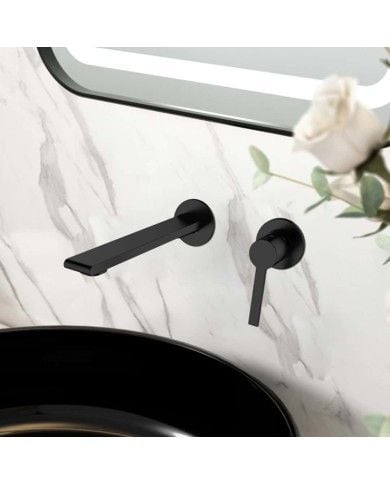 Mitigeur lavabo encastré noir mat Figaro Odesign, design moderne et élégant, finition haut de gamme.