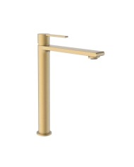 Mitigeur lavabo haut Figaro Odesign en finition dorée, design élégant, bec carré, O' design.