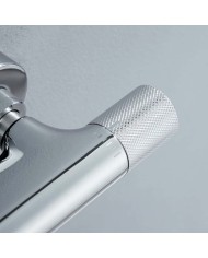 Mitigeur thermostatique douche Drakar Odesign en finition chromée avec poignée texturée.