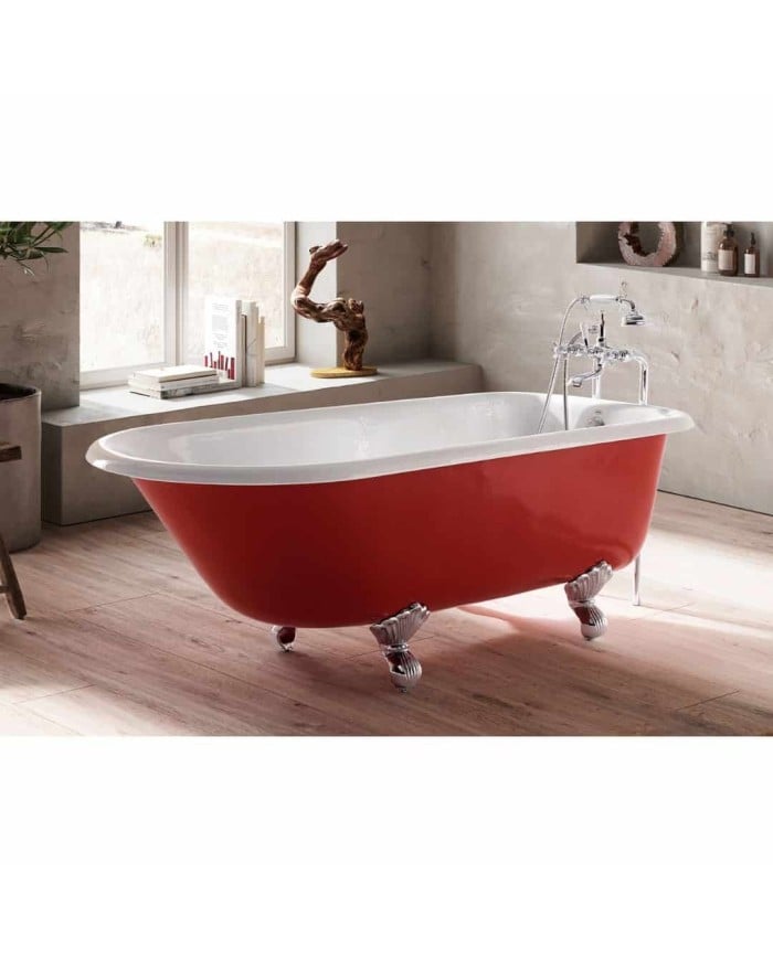 Baignoire fonte sur pieds ANIS Bleu Provence Baignoire fonte sur pieds ANIS Bleu Provence