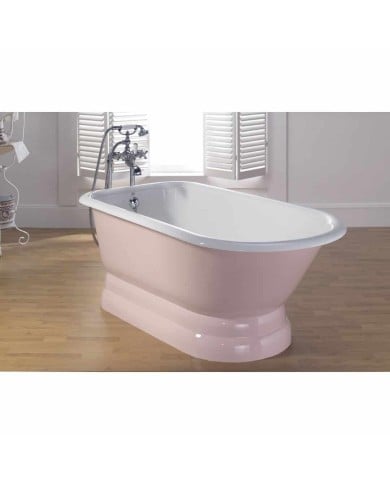 Baignoire fonte émaillée sur base ANIS Bleu Provence Baignoire fonte émaillée sur base ANIS Bleu Provence