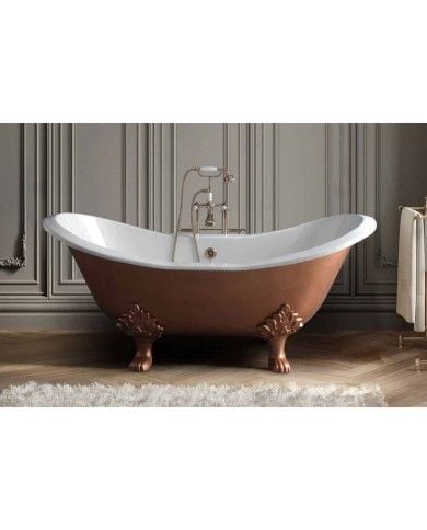 Baignoire fonte freestanding THYM Bleu Provence