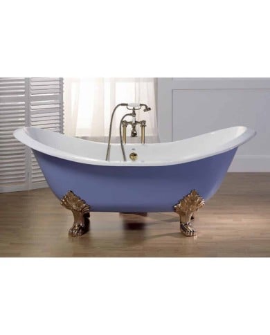 Baignoire fonte freestanding THYM Bleu Provence Baignoire fonte freestanding THYM Bleu Provence