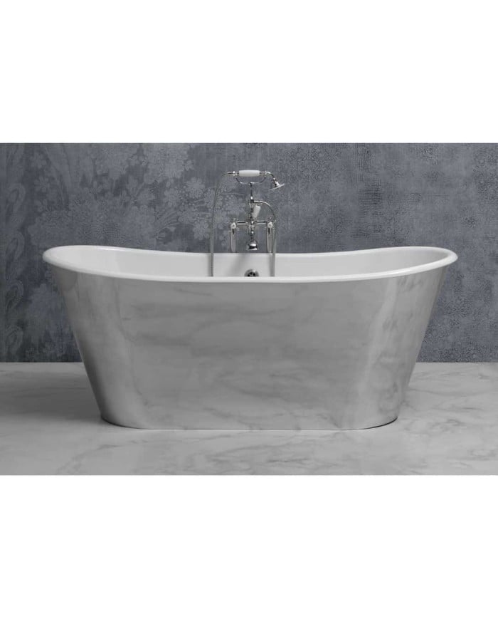 Baignoire fonte émaillée sur base TRENDY Bleu Provence Baignoire fonte émaillée sur base TRENDY Bleu Provence