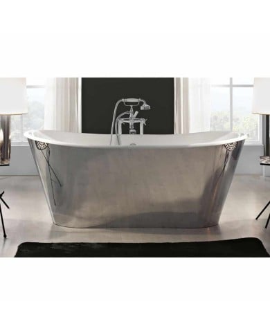Baignoire fonte émaillée sur base TRENDY Bleu Provence Baignoire fonte émaillée sur base TRENDY Bleu Provence
