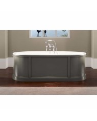 Baignoire fonte émaillée sur base CHIC Bleu Provence Baignoire fonte émaillée sur base CHIC Bleu Provence