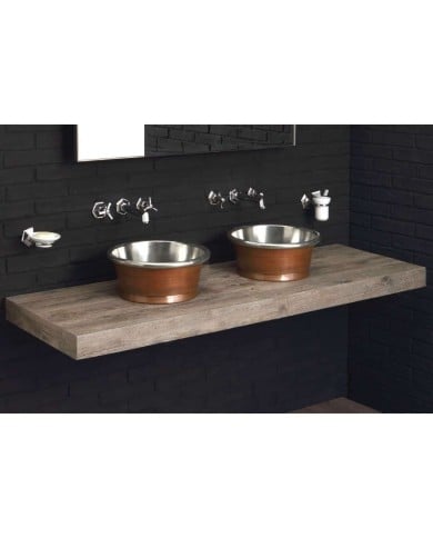 Vasque cuivre Bleu Provence