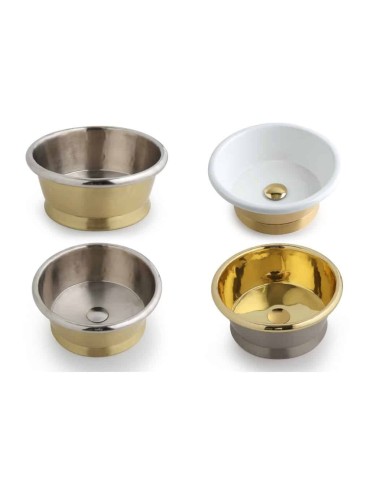 Vasque cuivre 40cm CIRCLE Bleu Provence