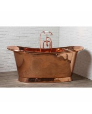 Baignoire cuivre 150x66cm Napoléon - Bleu Provence