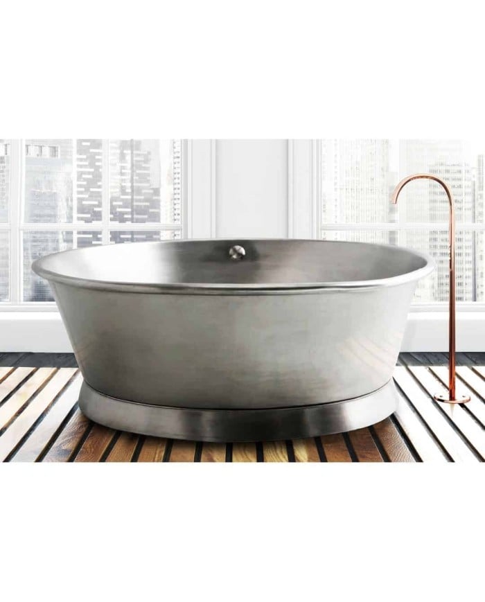 Baignoire cuivre 160cm Circle Bleu Provence