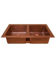 Vasque cuivre 91,5cm SABRI DOUBLE Bleu Provence Vasque cuivre 91,5cm SABRI DOUBLE Bleu Provence