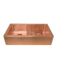 Vasque cuivre 91,5cm LIVIA DOUBLE Bleu Provence Vasque cuivre 91,5cm LIVIA DOUBLE Bleu Provence