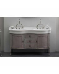Meuble 140cm en tulipier placard - Bleu Provence Meuble 140cm en tulipier placard - Bleu Provence