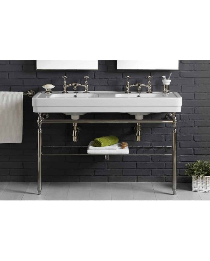 Lavabo double 130cm Bleu Provence 900 Lavabo double 130cm Bleu Provence 900