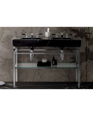 Lavabo double 130cm Bleu Provence '900