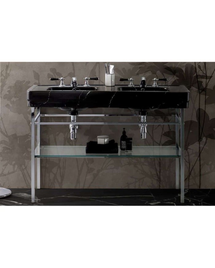 Lavabo double 130cm Bleu Provence '900 Lavabo double 130cm Bleu Provence '900