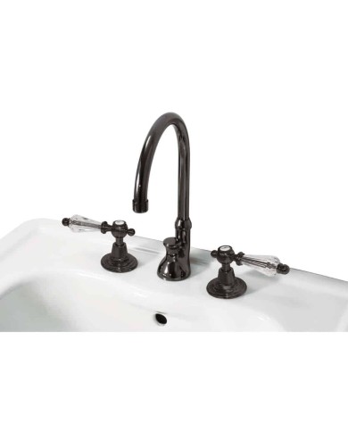 Robinet lavabo 3T avec vidage Bleu Provence