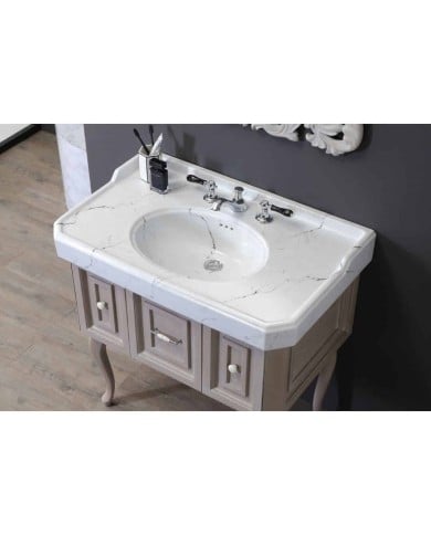 Lavabo large size 90cm Bleu Provence '700