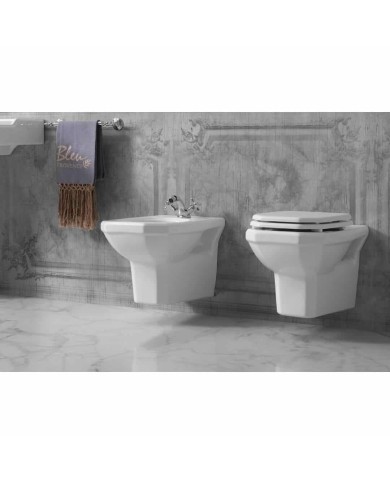 Bidet suspendu Bleu Provence '700