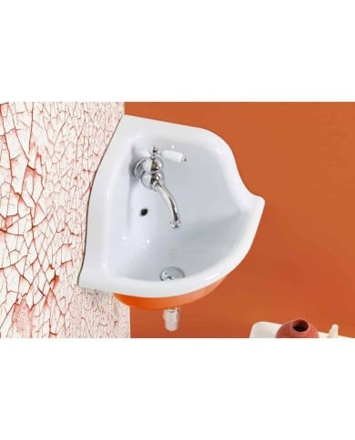 Lavabo coin 42cm true colors Bleu Provence