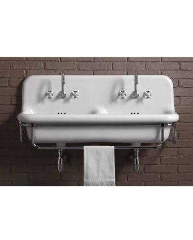 Lavabo double 120cm true colors Bleu Provence