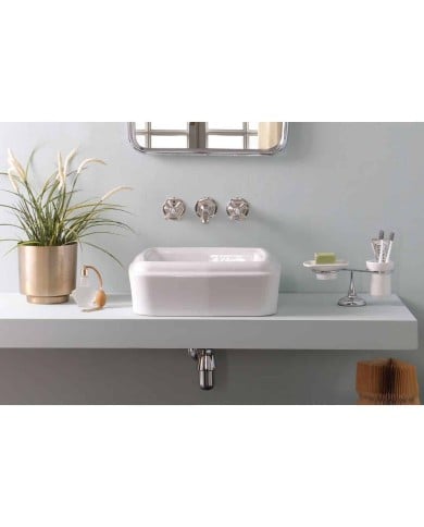 Lavabo countertop 44cm So Fifties Bleu Provence