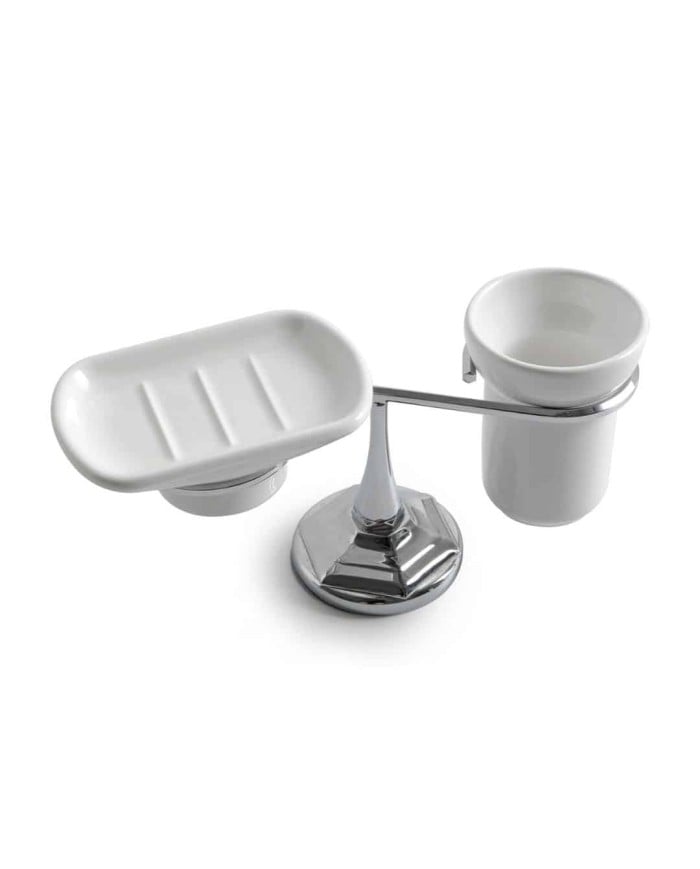 Porte savon et brosse à dent Classic Bleu Provence Porte savon et brosse à dent Classic Bleu Provence